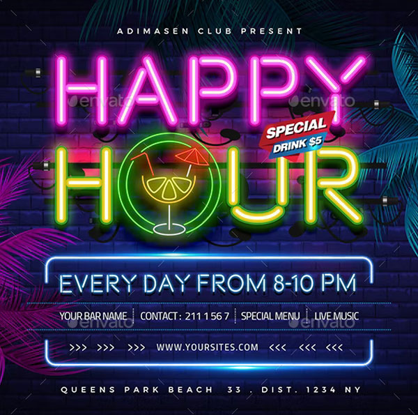 34+ Happy Hour Flyer Designs Free & Premium Downloads